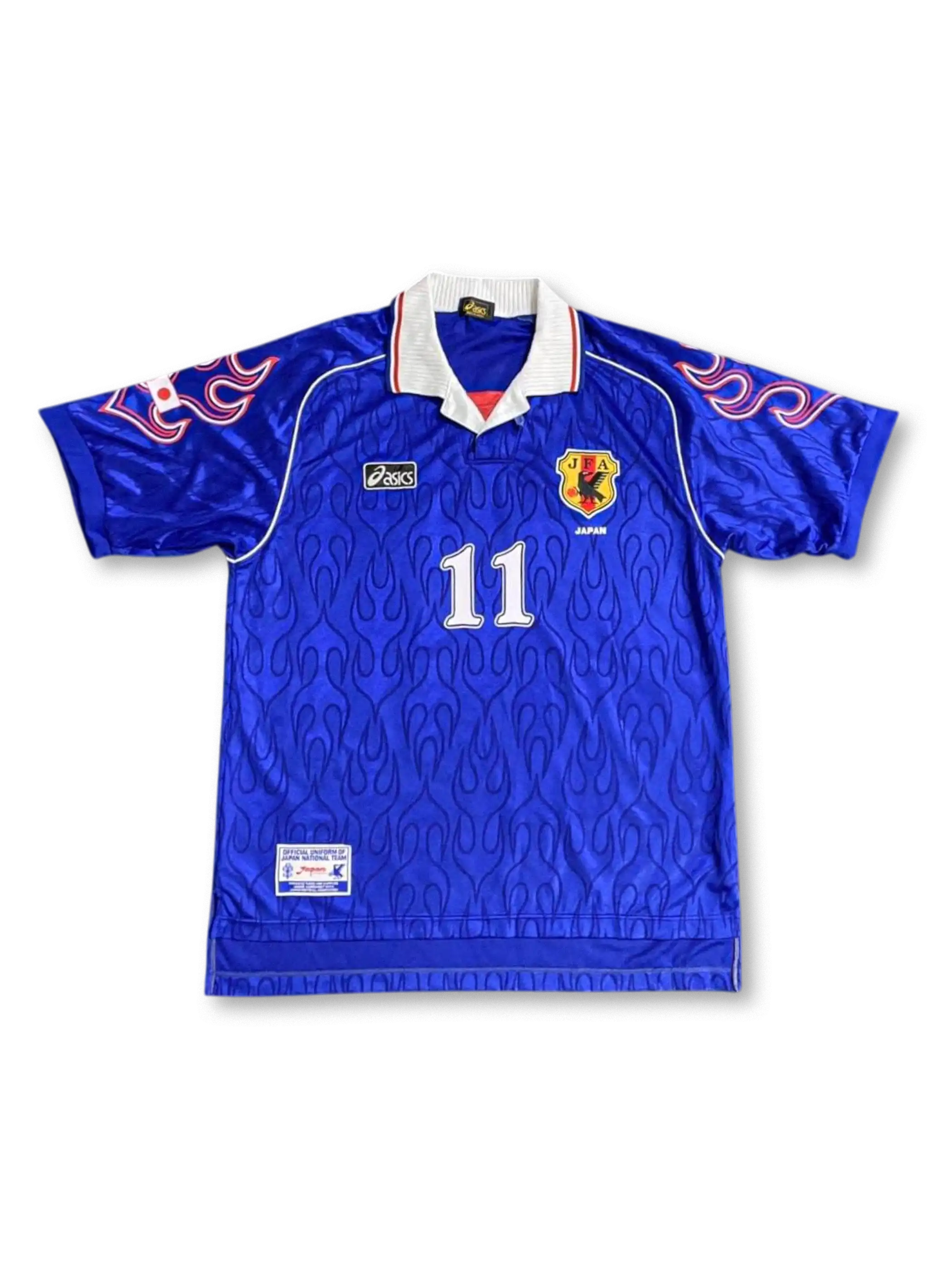 1998年 日本代表 フランスW杯 炎ユニフォーム 三浦知良 #11