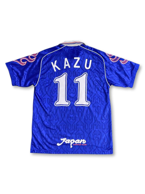 サッカー日本代表ユニホーム　三浦知良 ‘98フランスワールドカップモデル 日本代表 1998年 フランスW杯 炎ユニフォーム 三浦知良 #11-KICKO – Kicko