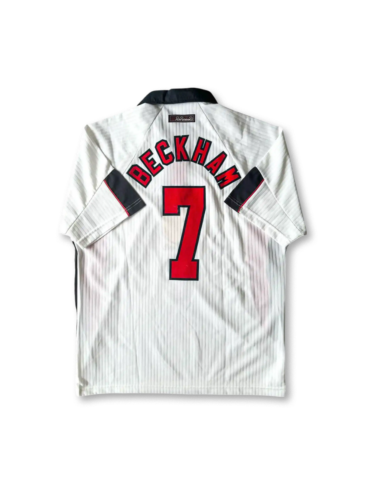 1998 England home jersey Beckham 7, vintage football shirt