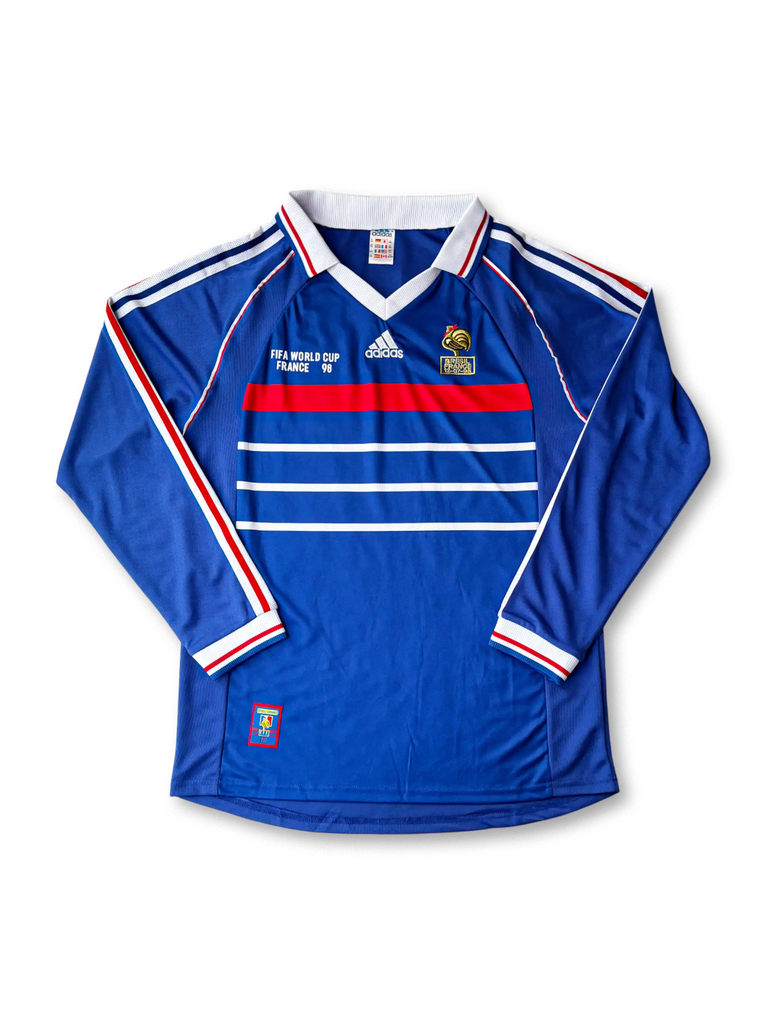 1998 フランス代表 ホーム 長袖 ユニフォーム-KICKO – KICKO JAPAN