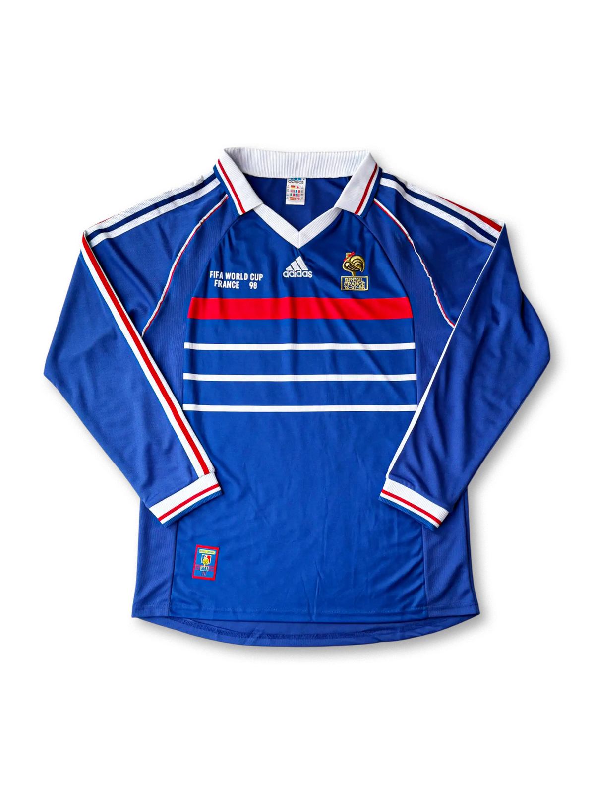 1998年フランス代表ホーム長袖ユニフォーム 正面デザイン
