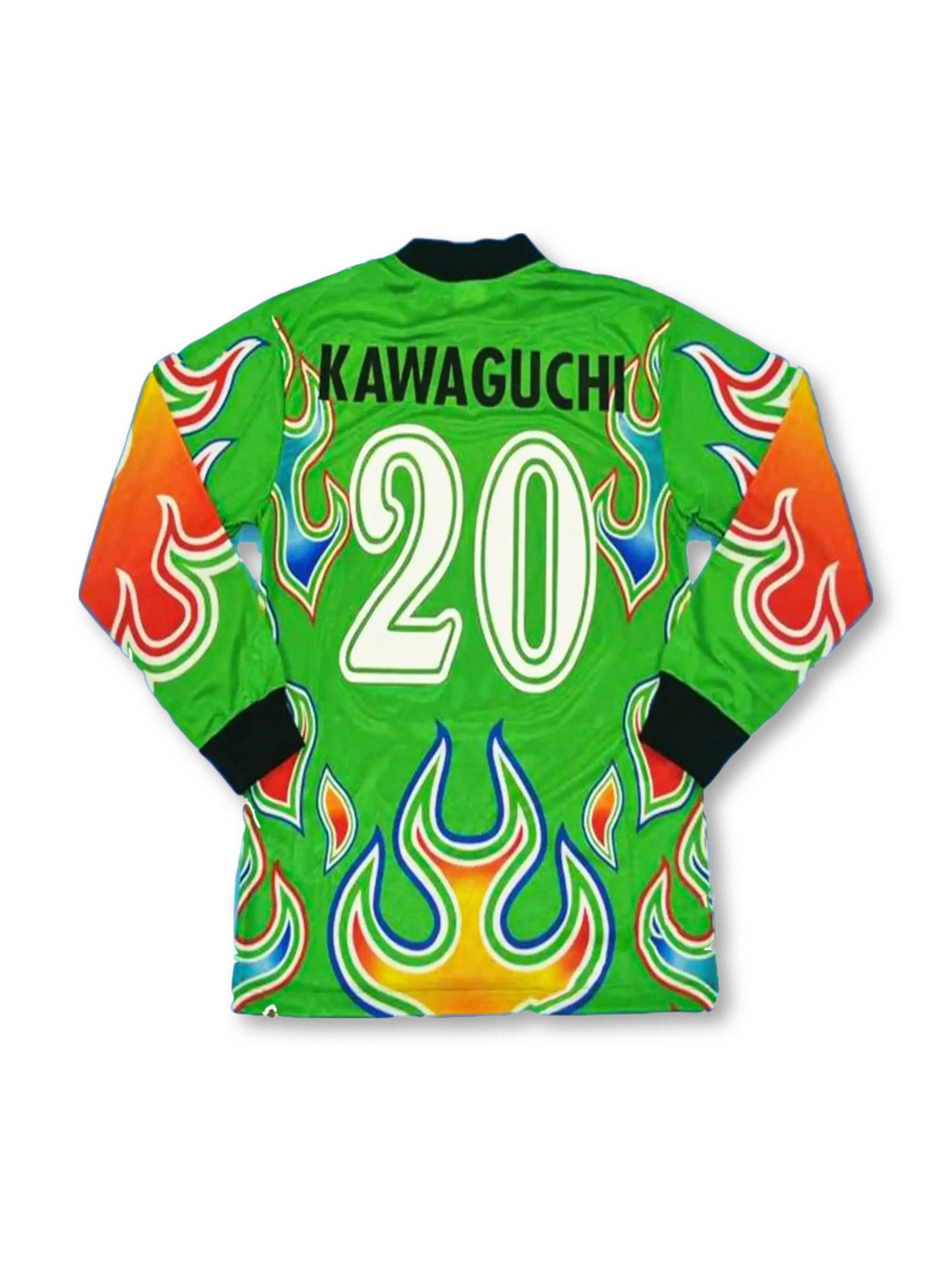 1998年日本代表ホームGKユニフォーム川口能活20番（グリーン・炎柄）