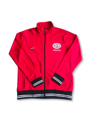 1998年PSVアイントホーフェン トラックジャケット 正面、レッド×ホワイト NikeスウッシュとPHILIPSロゴ