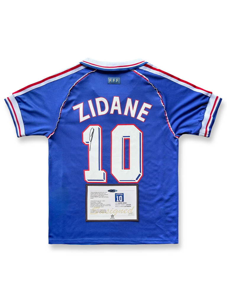 1998年 フランス代表 ホーム ジネディーヌ・ジダンサイン入り 10番 1998年 フランス代表 ホーム ジネディーヌ・ジダンサイン入り 10番