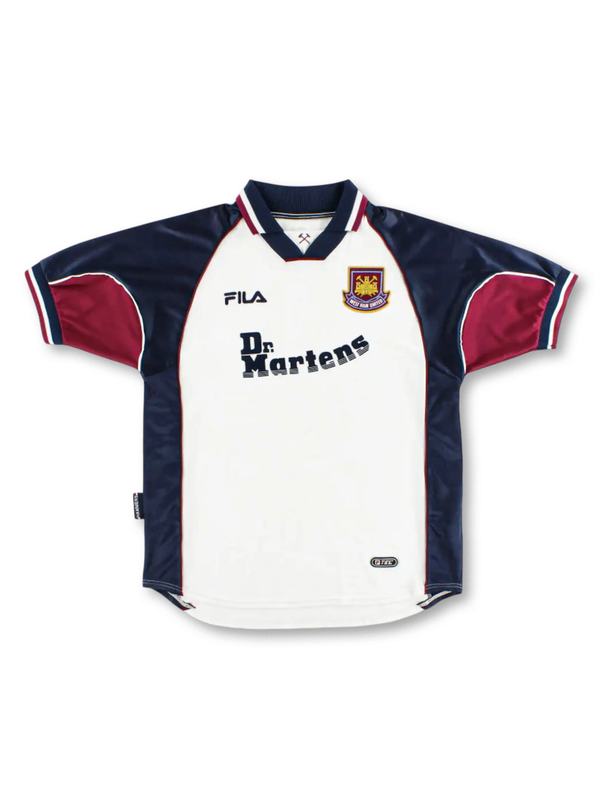 1999-2000年 ウェストハム・ユナイテッド アウェイユニフォーム Dr. Martensモデル, vintage football jersey retro West Ham kit classic soccer shirt
