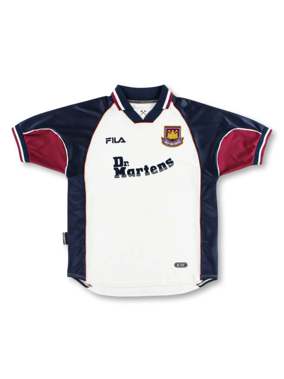 1999-2000年 ウェストハム・ユナイテッド アウェイユニフォーム Dr. Martensモデル, vintage football jersey retro West Ham kit classic soccer shirt