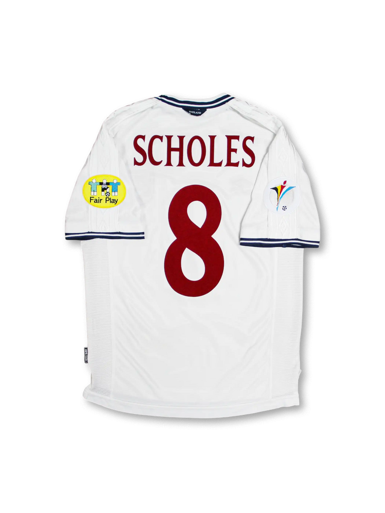 アンブロ イングランド代表 SCHOLES 8 シャツ スコールズ クラシックホワイト 1999-2001年 イングランド代表 ホーム シュoles 8