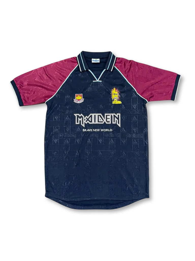 90s IRONMAIDEN ウェストハム.FC サッカーユニフォーム 長袖 1999年 ウェストハム・ユナイテッド × アイアン・メイデン ホーム