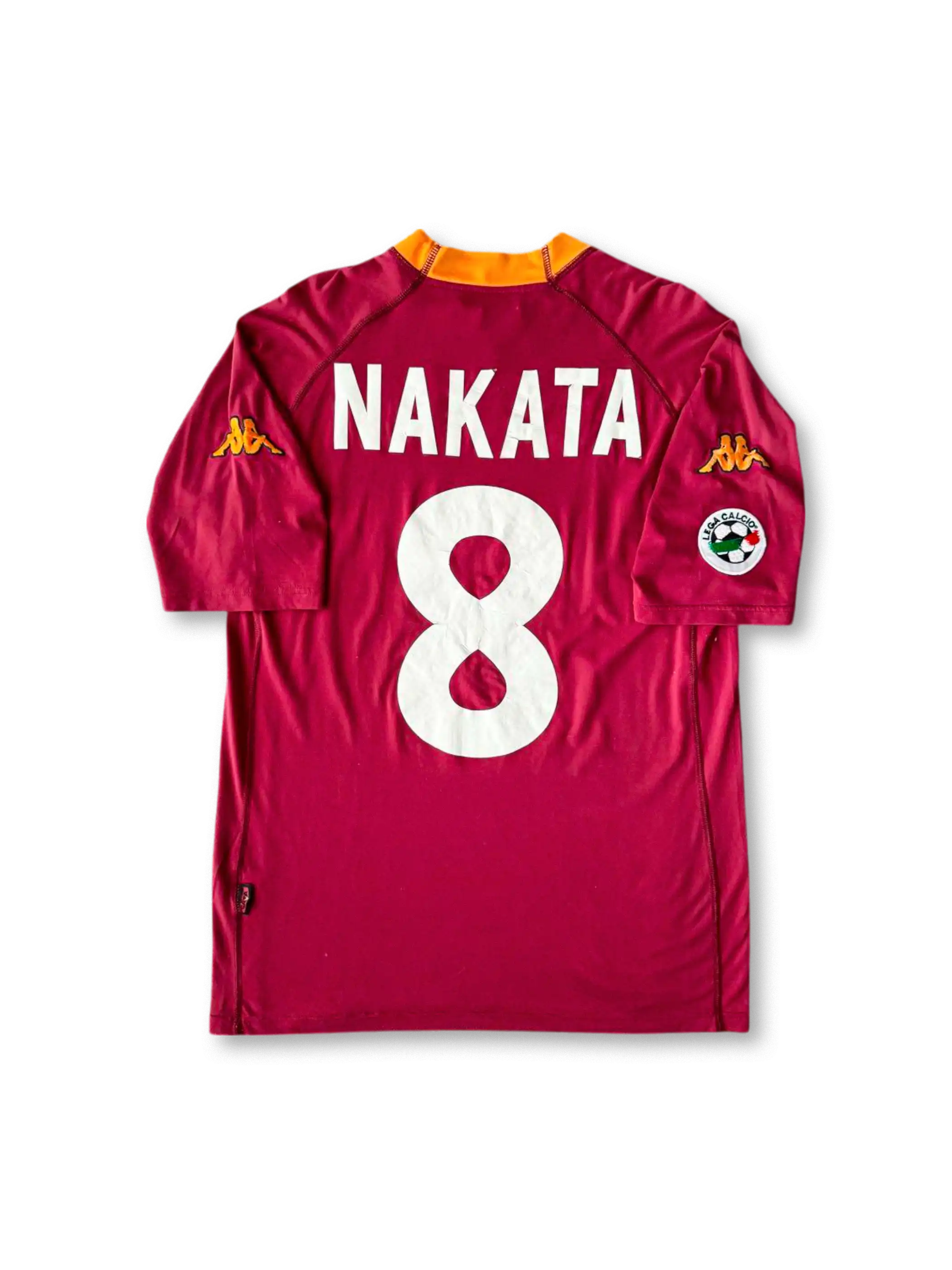 2000-01 AS Roma home jersey Nakata 8, vintage football shirt