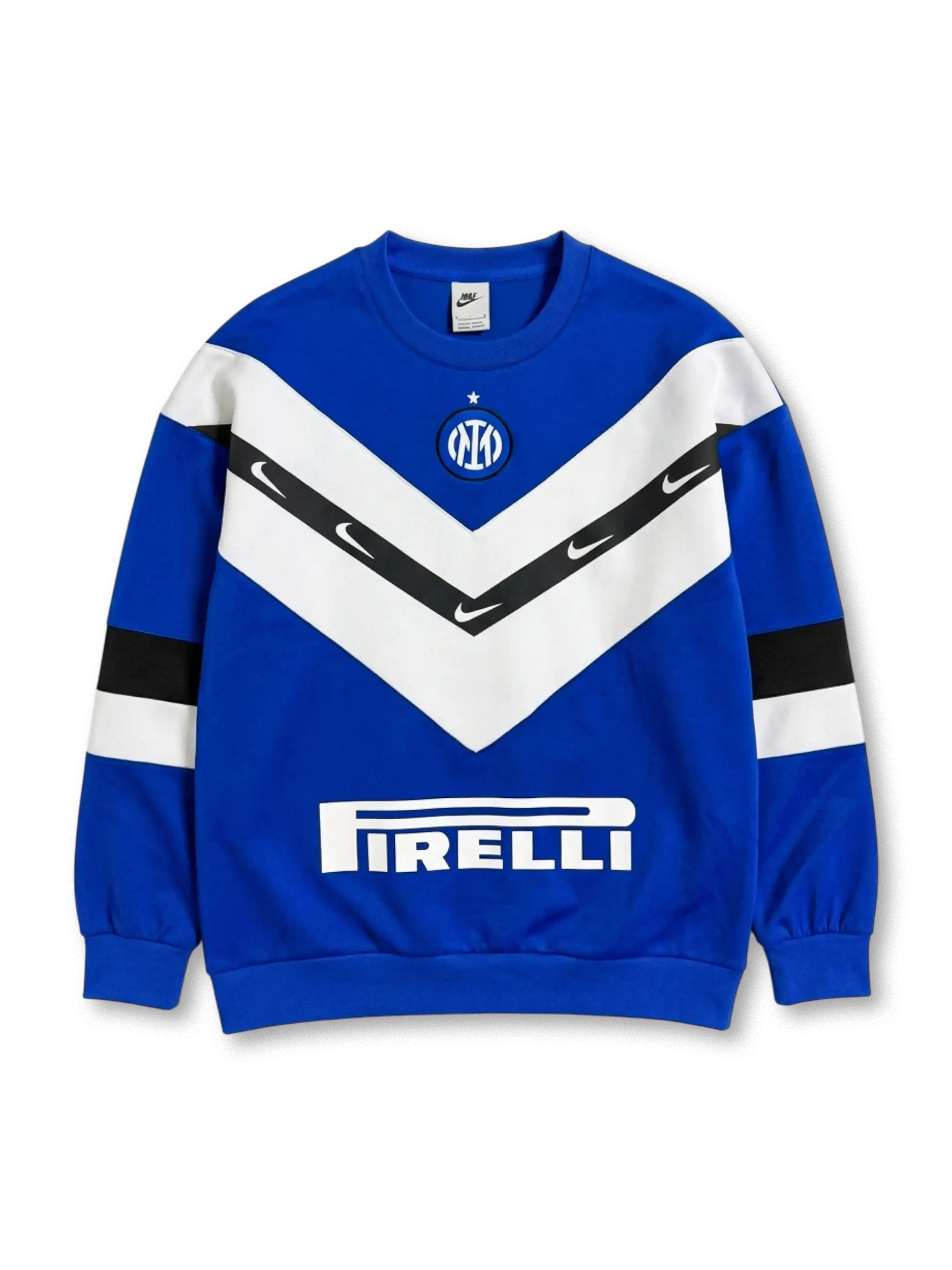 インテル・ミラノ Nike クルーネックスウェット 正面 V字配色