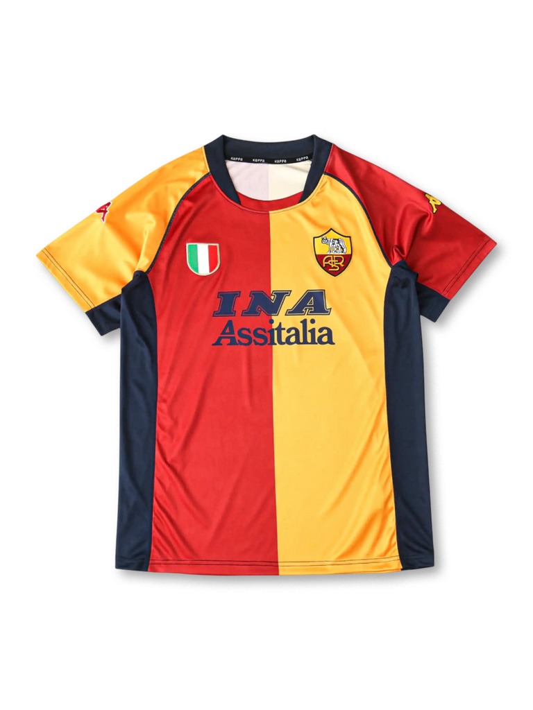 01-02(CL) ASローマ　ユニフォーム　半袖　デッドストック 2001/02 ASローマ ホーム ユニフォーム-KICKO – KICKO JAPAN