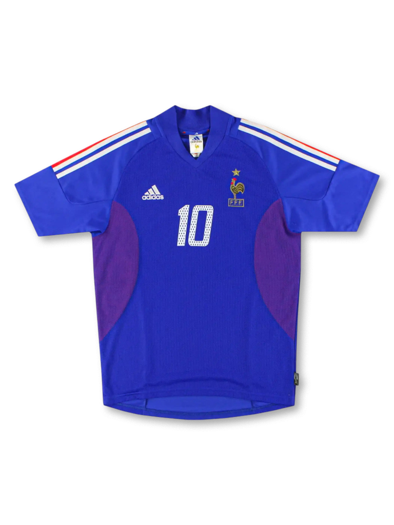 フランス代表　2002 サッカーw杯ホームユニフォーム　10ジダン O 2002–2004 フランス ホーム ジダン 10番-KICKO – KICKO JAPAN