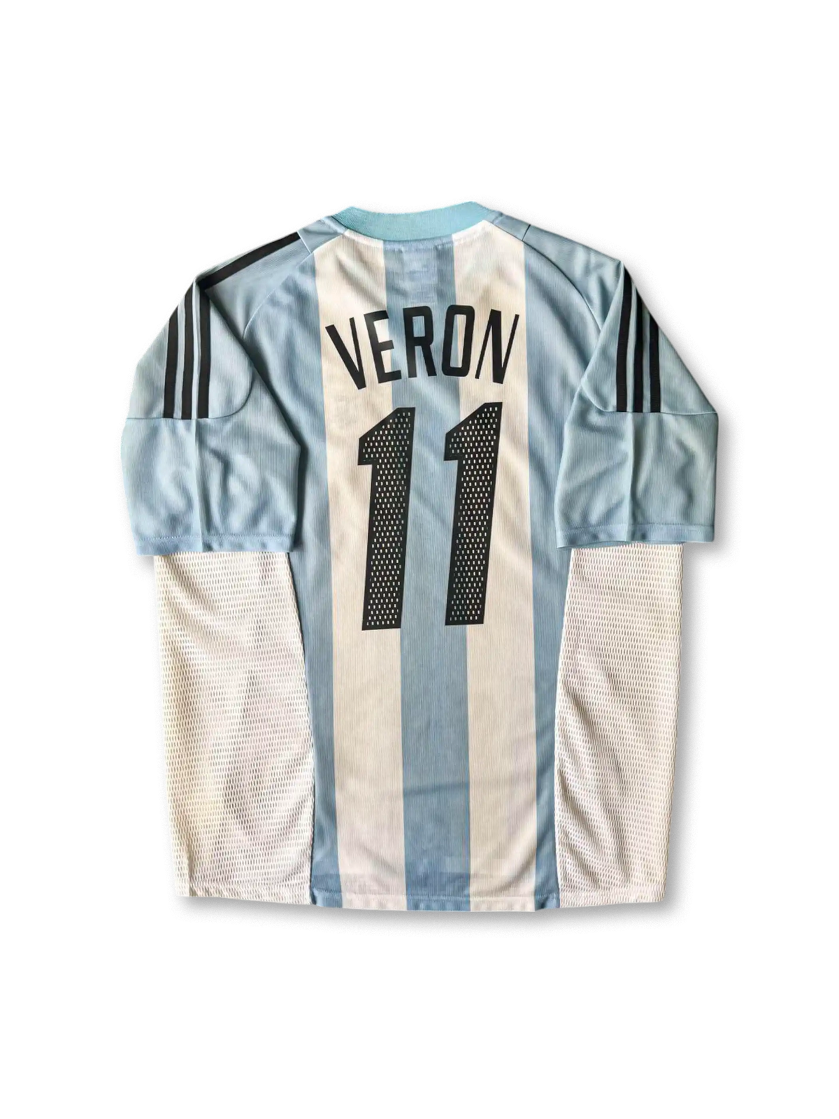 2002 アルゼンチン代表 ホーム jersey ベロン 11, vintage football shirt