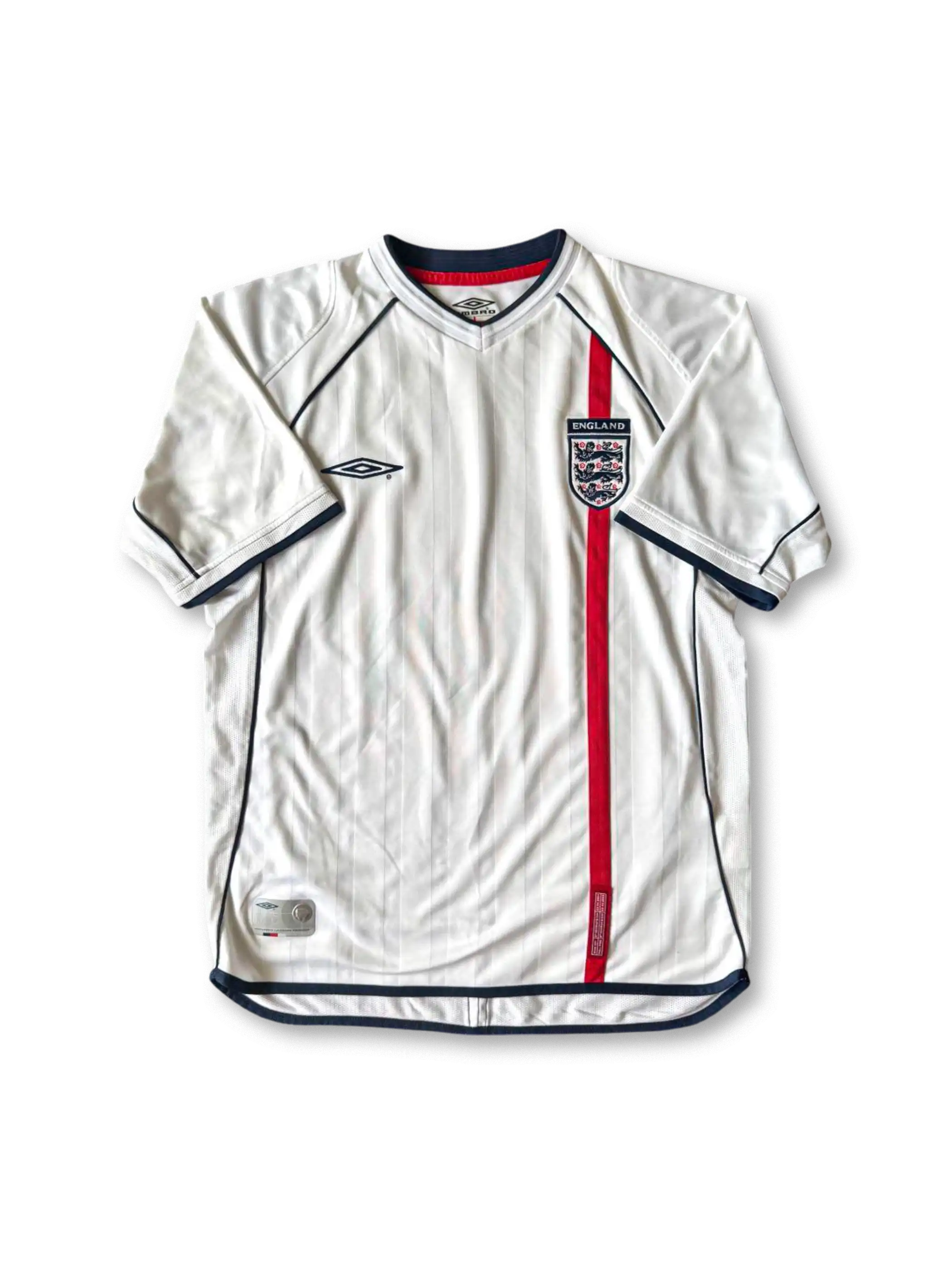 2002 England home jersey, vintage football shirt