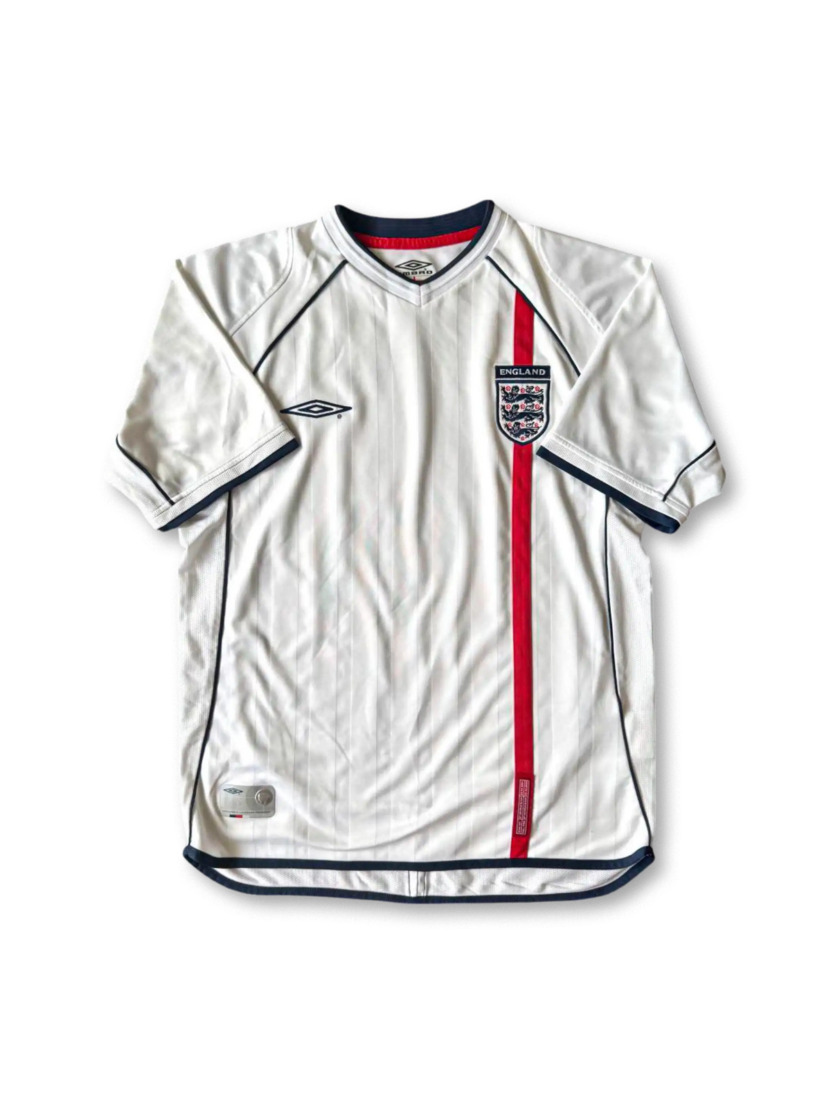 2002 England home jersey, vintage football shirt