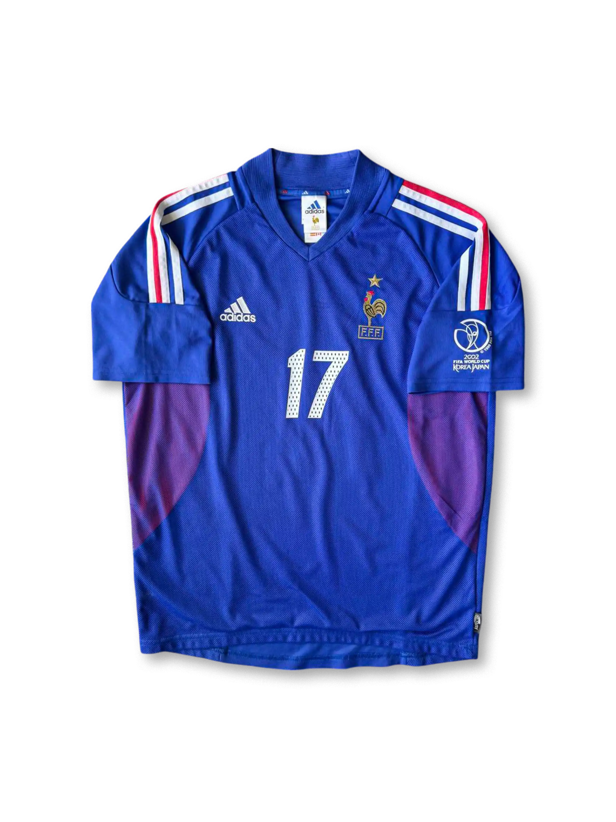 2002 France World Cup jersey Emmanuel Petit 17, vintage basketball shirt