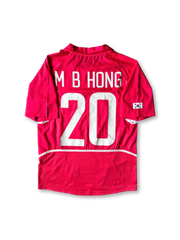 2002 Korea home jersey Hong 20, vintage football shirt