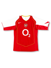 2004-05年アーセナル ホームユニフォーム L.Boys 正面デザイン