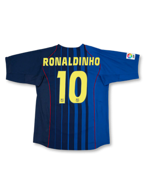 FCバルセロナ04/05アウェイユニフォームRONALDINHO 10 CL仕様 2004-05 FCバルセロナ アウェイユニフォーム ロナウジーニョ #10-KICKO