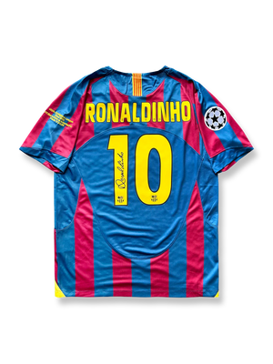 2005/06シーズン バルセロナ ホーム ロナウジーニョサイン入り 10番