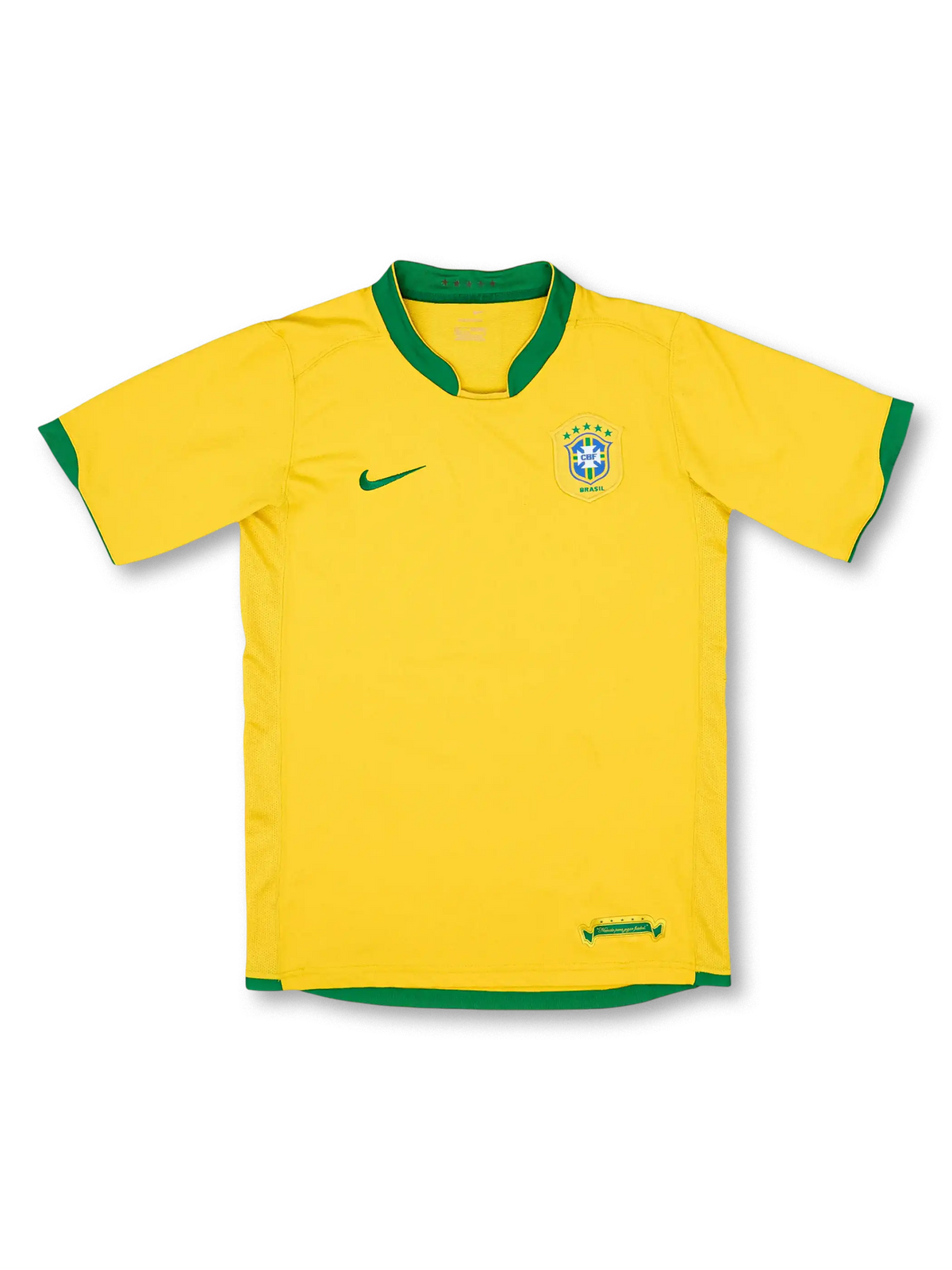 2006-08年 ブラジル代表 ホーム ユニフォーム、カナリアイエローのビンテージサッカージャージ