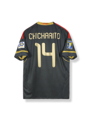 2011-12年メキシコ代表アウェイユニフォーム ハビエル・エルナンデス 背番号14 白 緑赤アクセント クラシックエンブレム刺繍