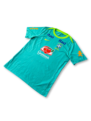 サッカーブラジル代表プラクティスシャツ　Ｌサイズ 2018-19 ブラジル代表 トレーニングトップ-KICKO – KICKO JAPAN