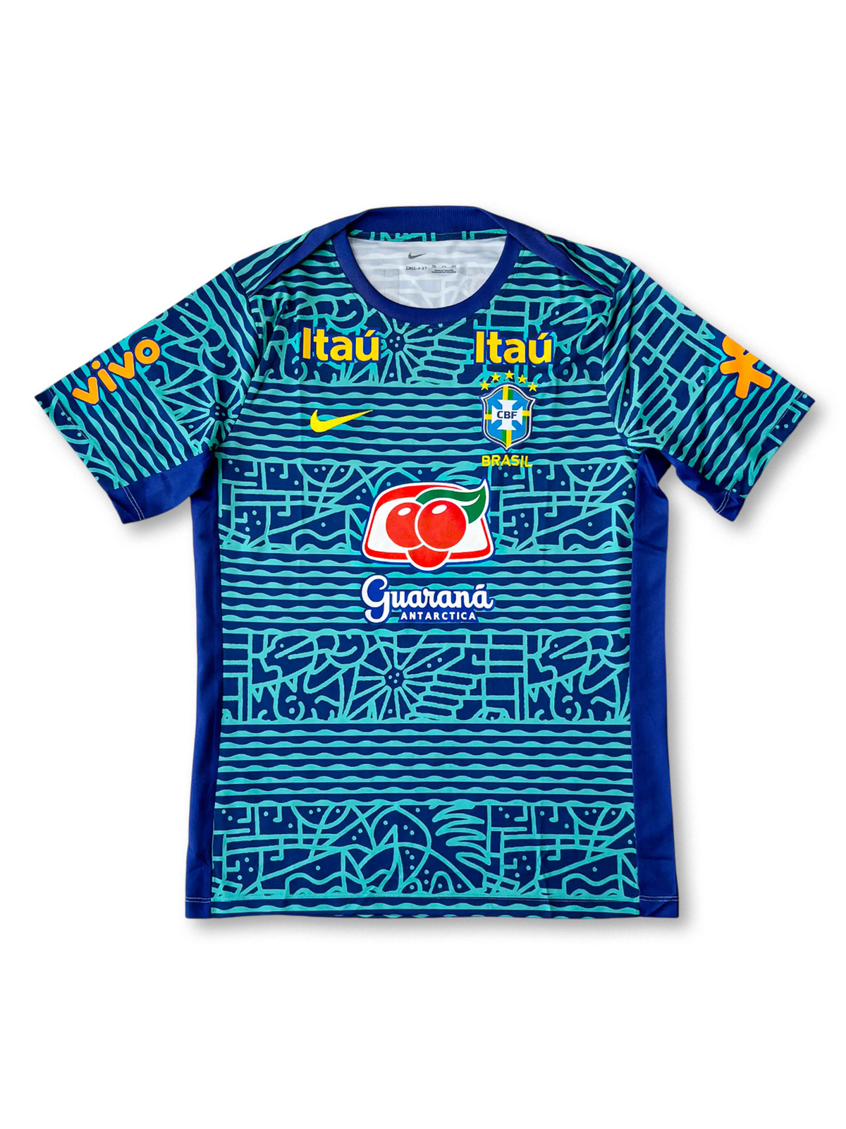 2020-21年ブラジル代表 トレーニングトップ 前面 Guaraná Antarctica スポンサー入り