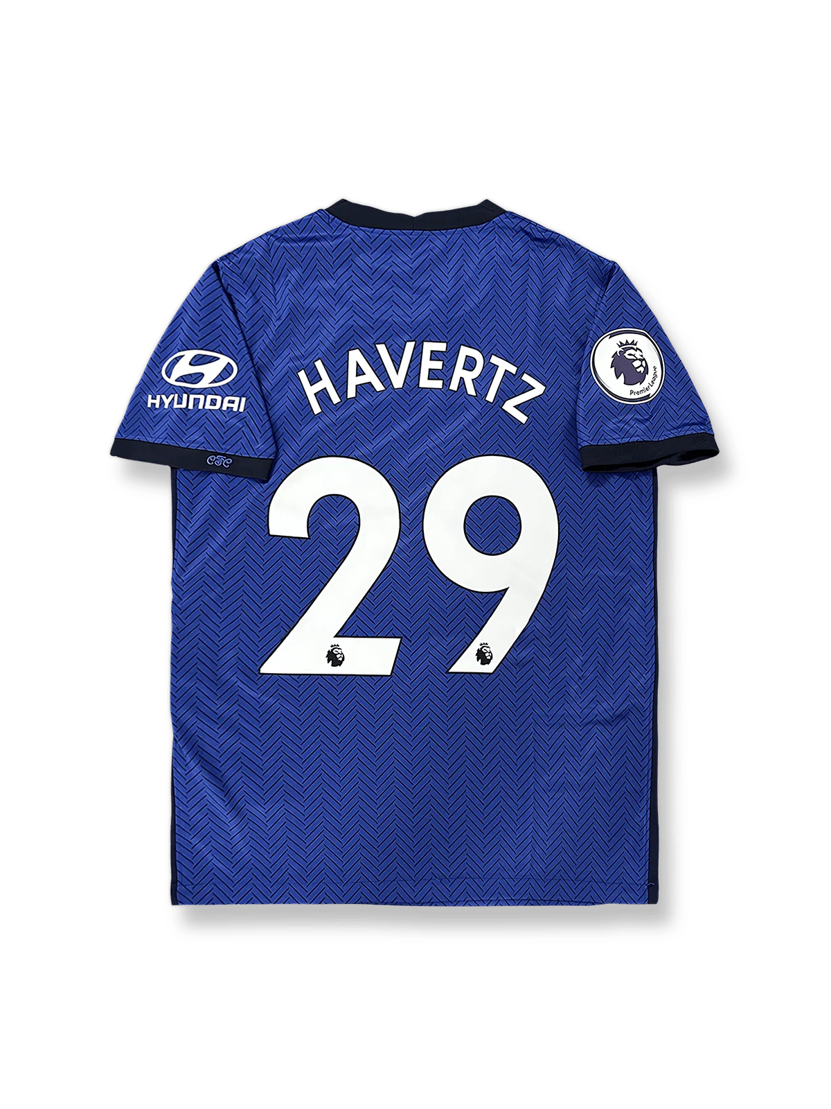 製品画像：2020/21シーズンのUEFAチャンピオンズリーグ決勝版チェルシーホームユニフォーム全体展示