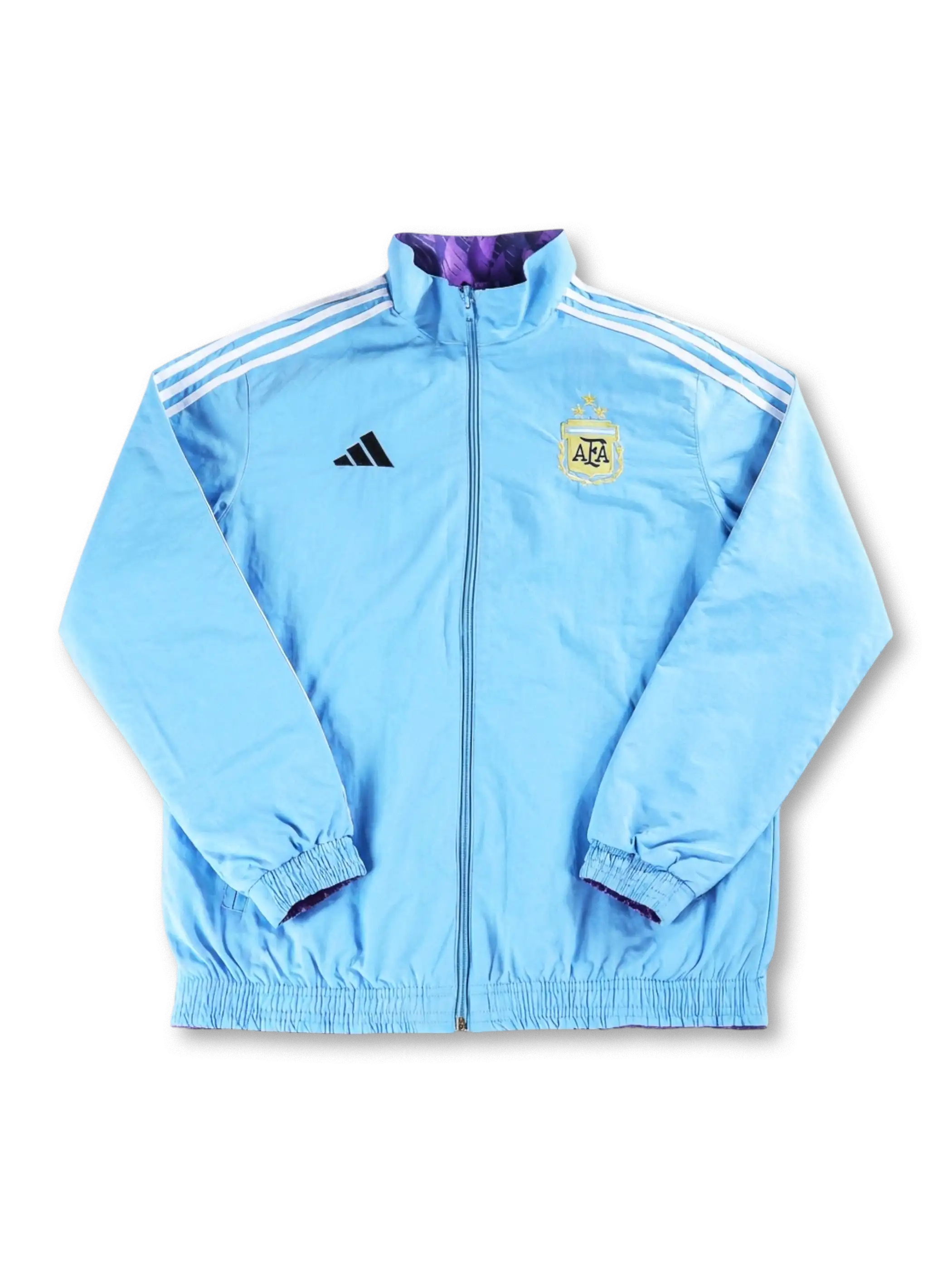 アルゼンチン代表 パープル面 リバーシブルウィンドブレーカー 正面図