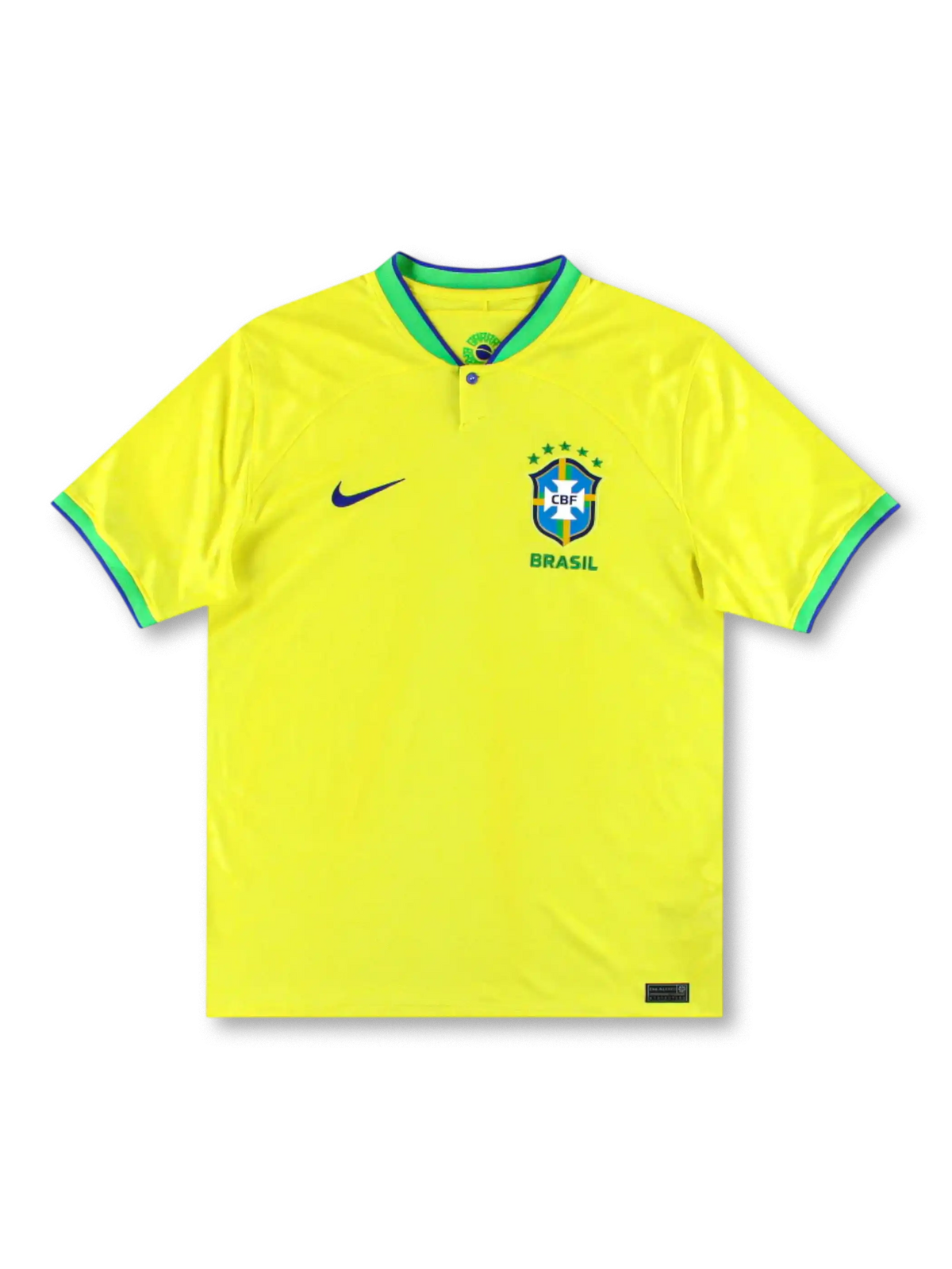 2022年ブラジル代表 刺繍CBFクレストのクローズアップ