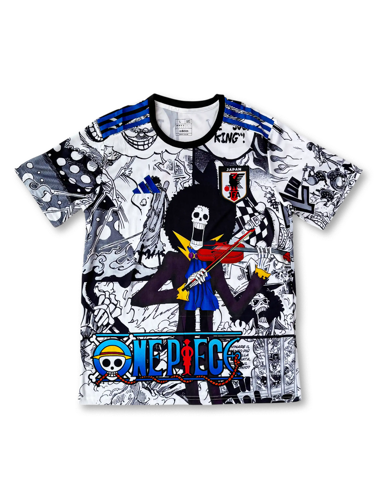 日本代表 × ONE PIECE 特別版 ブルック グラフィックシャツ 正面画像