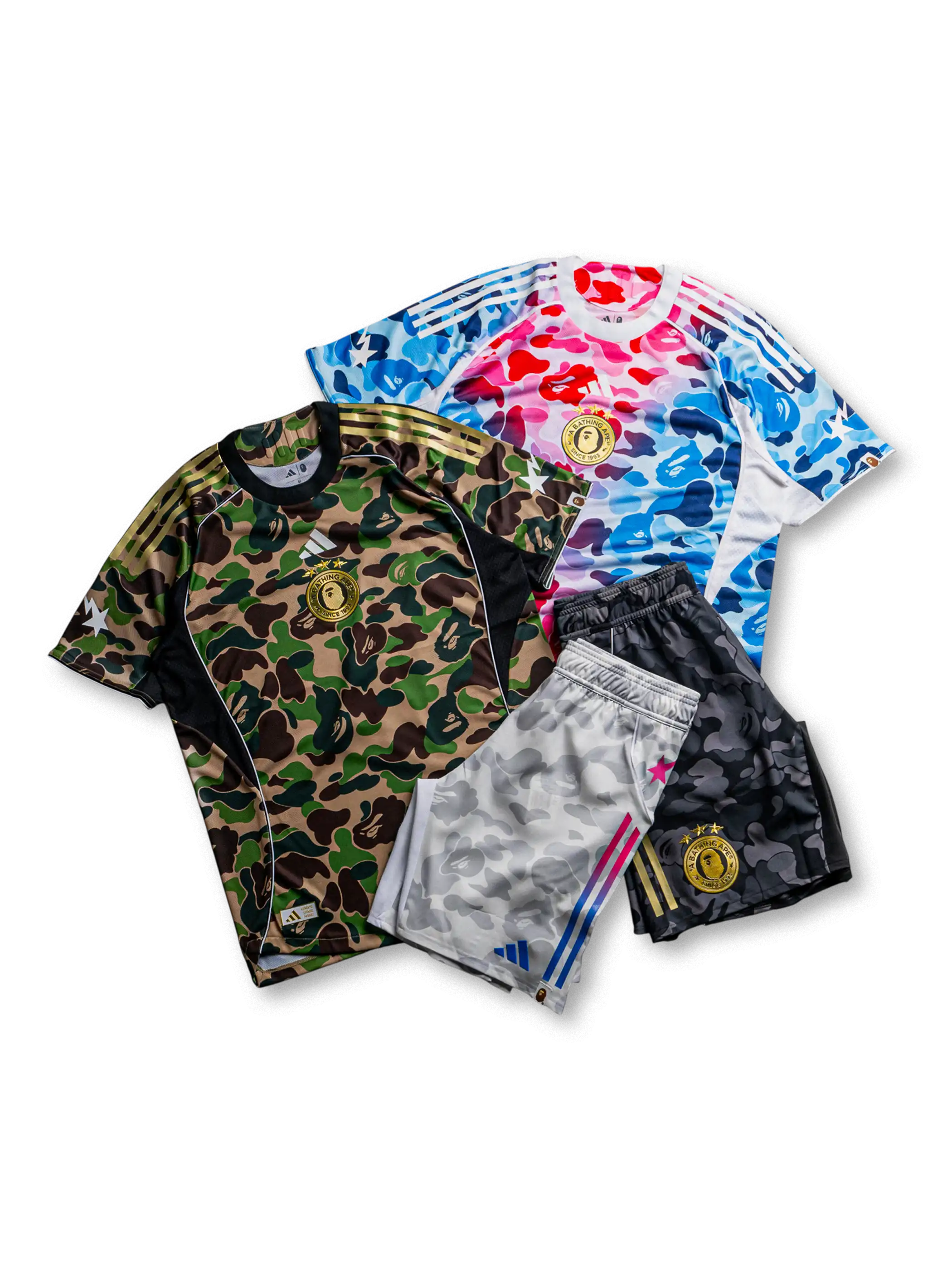 BAPE × adidas カラーカモ ジャージ