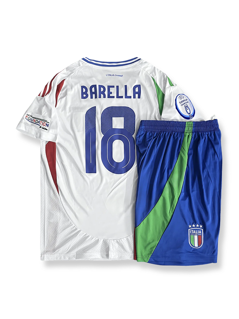 2024 イタリア アウェー バレッリ 18番 シャツ・パンツセット-KICKO