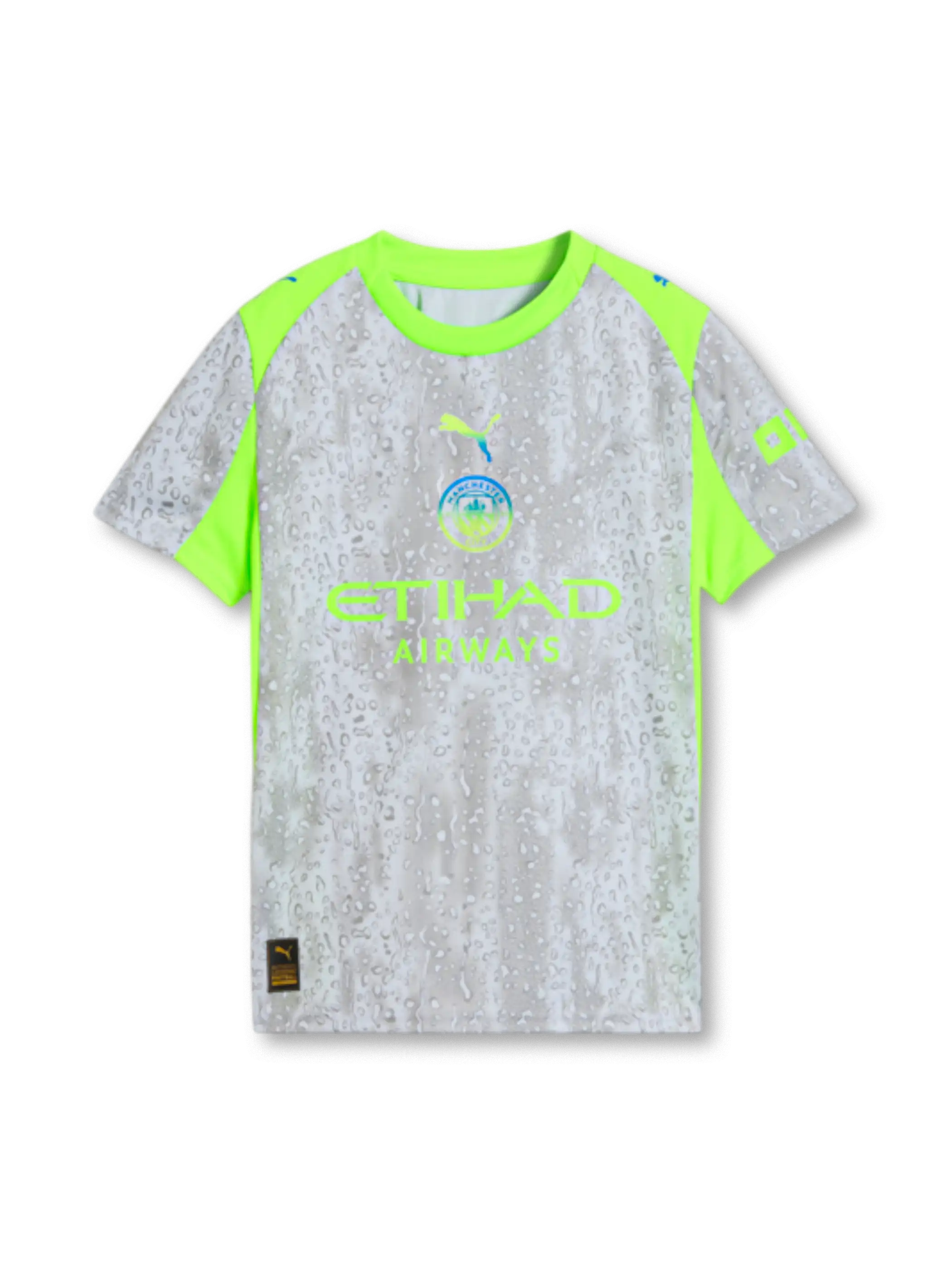 2025-26年マンチェスター・シティ サードユースユニフォーム。vintage football jersey、retro Manchester City kit、classic soccer shirtを探すファン必見の一枚。