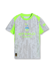 2025-26年マンチェスター・シティ サードユースユニフォーム。vintage football jersey、retro Manchester City kit、classic soccer shirtを探すファン必見の一枚。