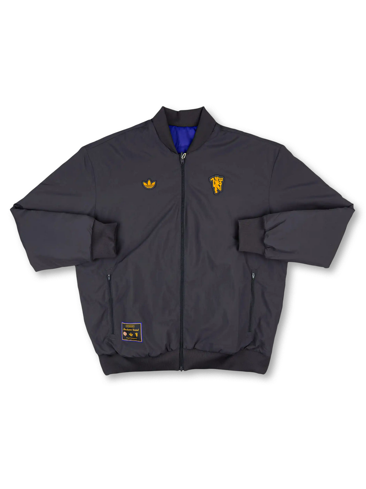 2025-26 マンチェスター・ユナイテッド アディダス オリジナルス リバーシブルジャケット 表面（ブラック）