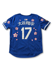 2025年 ロサンゼルス・ドジャース 桜エディションユニフォーム 大谷翔平 17番 背面ネーム&ナンバー