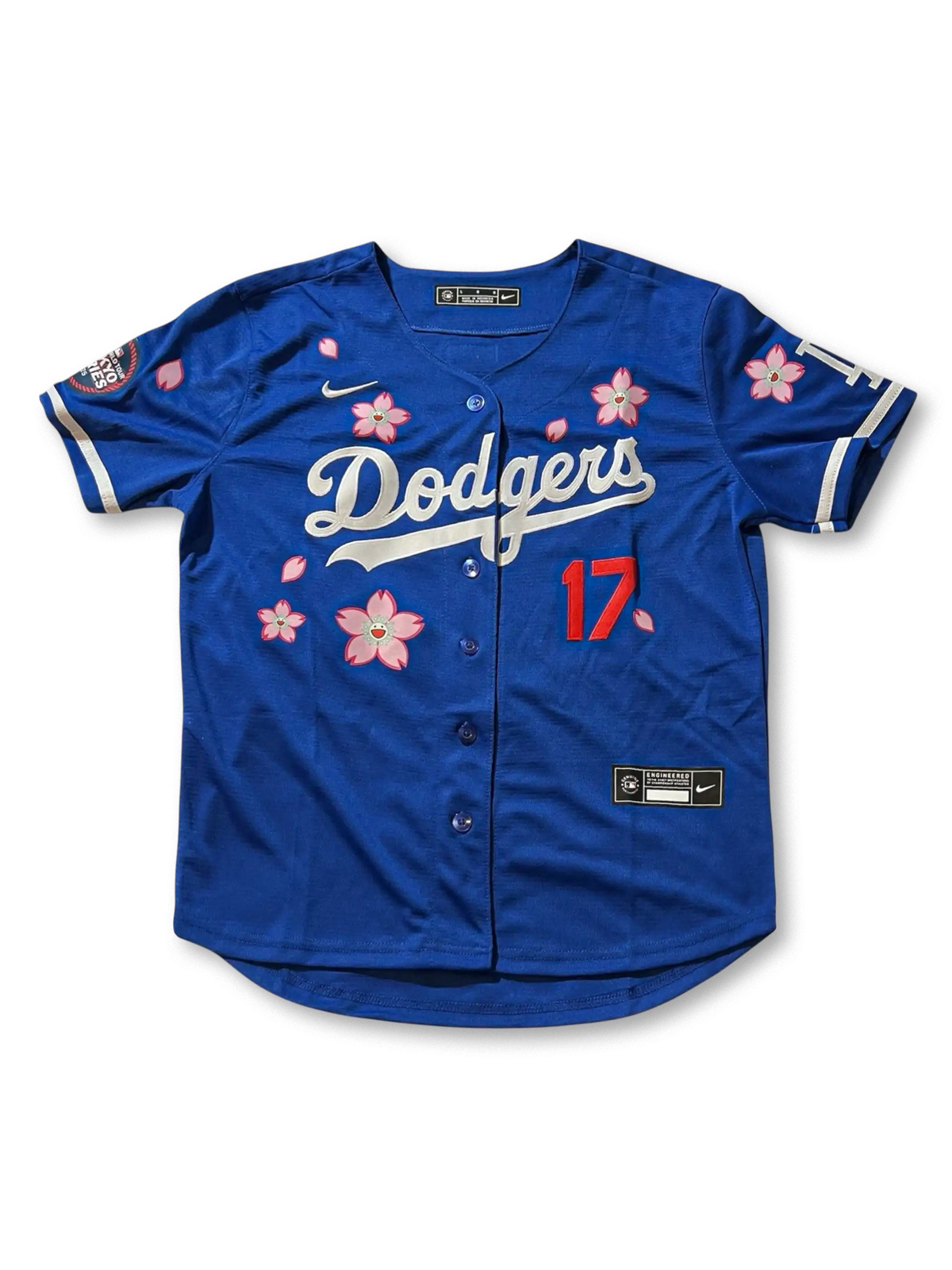 2025年 ロサンゼルス・ドジャース 桜エディションユニフォーム 大谷翔平 17番 表面デザイン