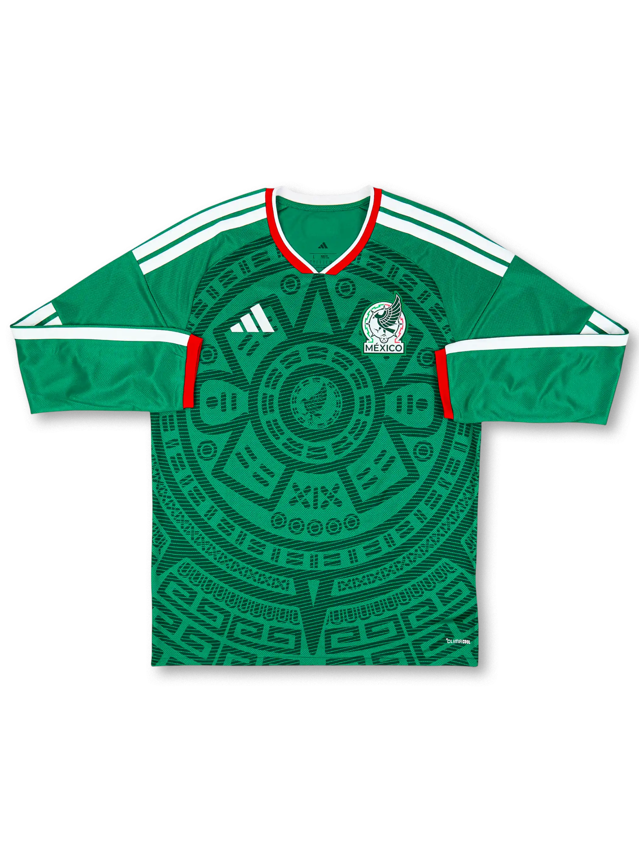 メキシコ代表2026-27長袖ホームユニフォーム前面