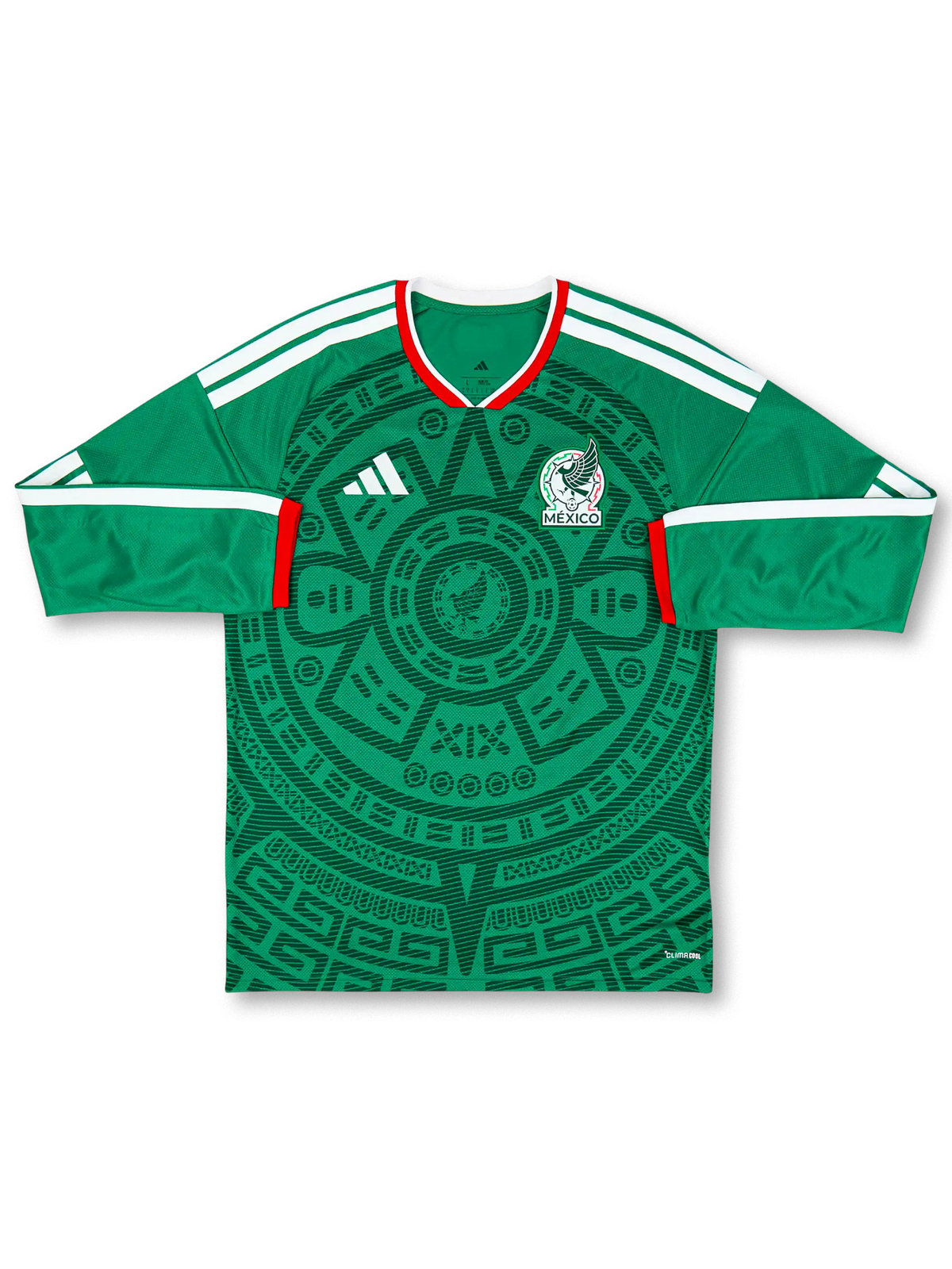 メキシコ代表2026-27長袖ホームユニフォーム前面