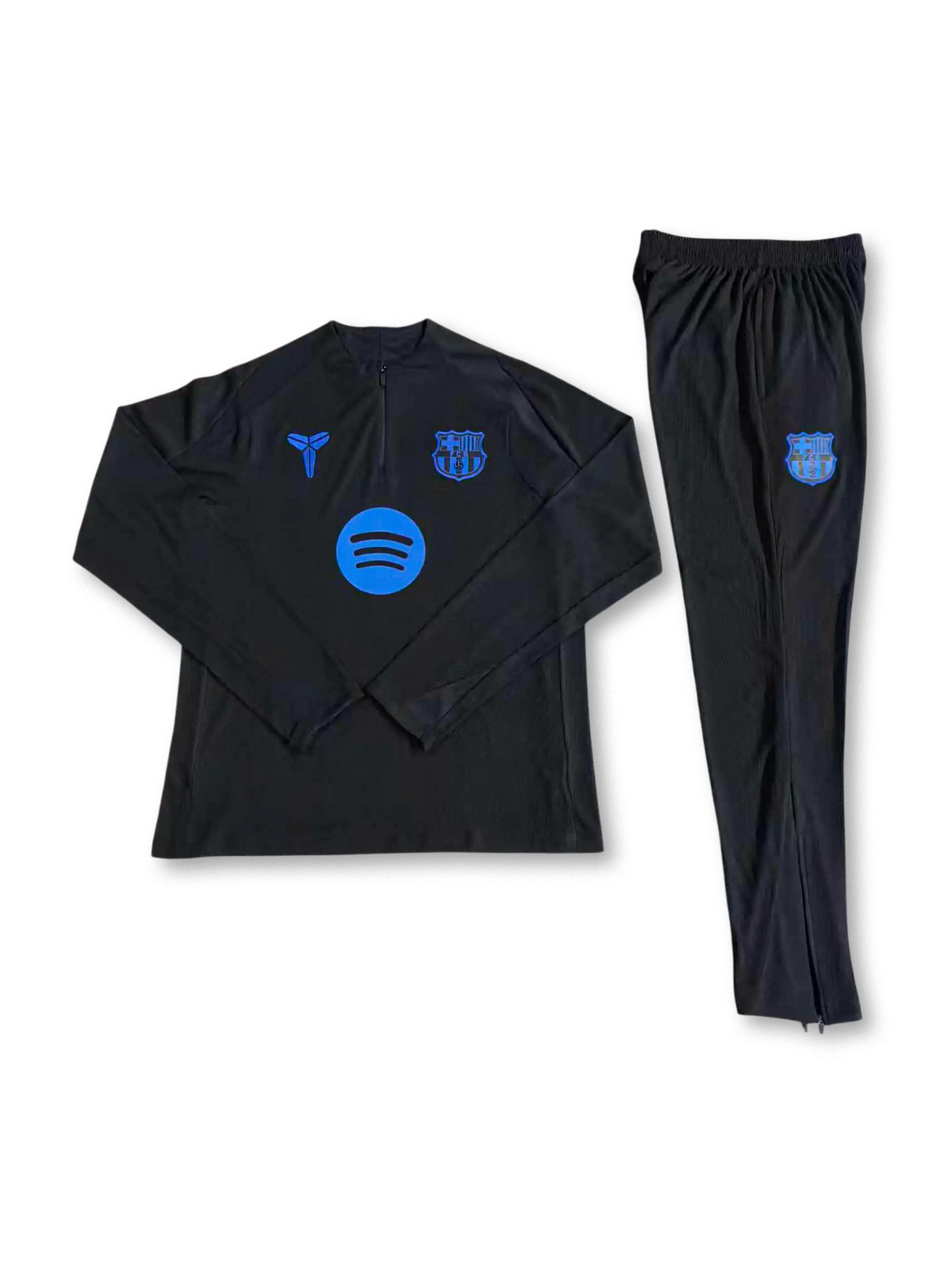 2026 FCバルセロナ トレーニングトップ&パンツ ブラック-KICKO 2026 FCバルセロナ トレーニングトップ&パンツ ブラック-KICKO