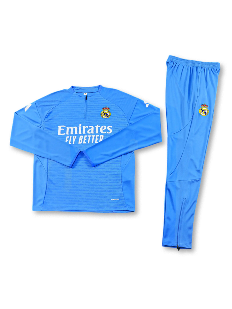 2026 レアル・マドリード トレーニングスーツ 浅ブルー-KICKO – Kicko