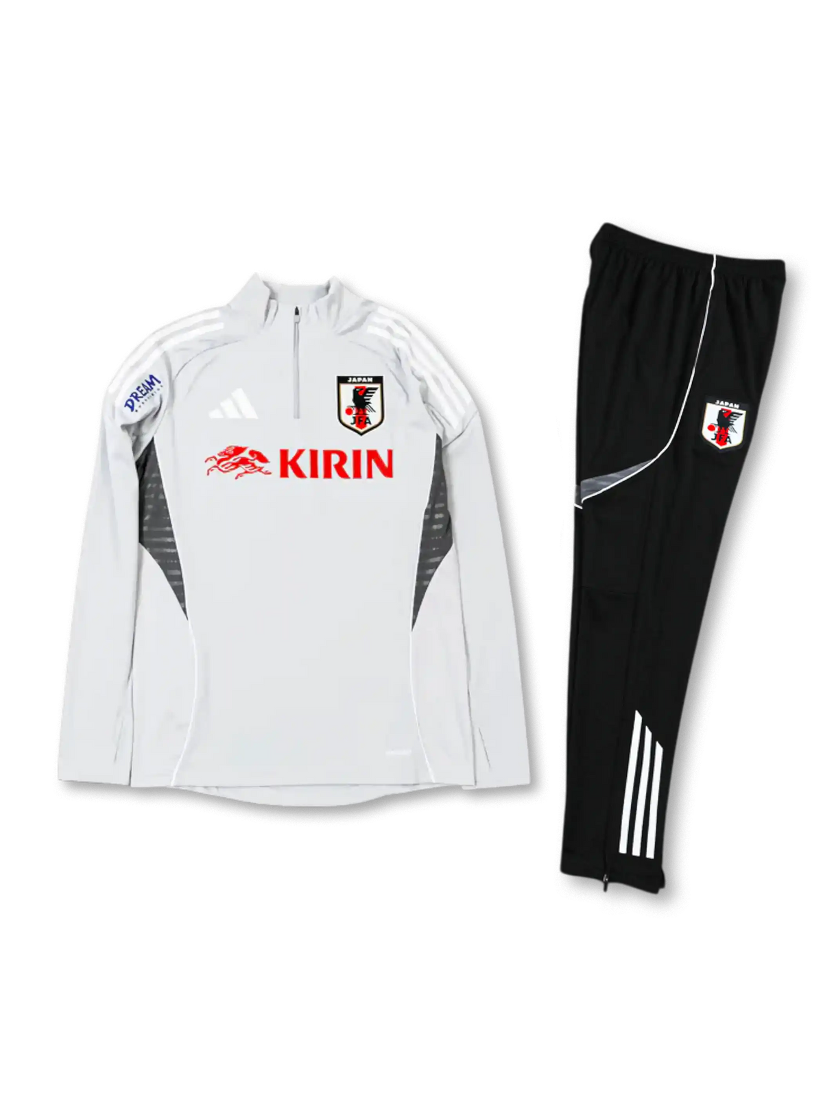 2526年 日本代表 ライトグレー 長袖ハーフジップ トレーニングセット