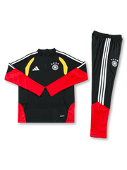 ドイツ代表 26/27 トレーニングトップ 正面 ブラック×レッド袖切替