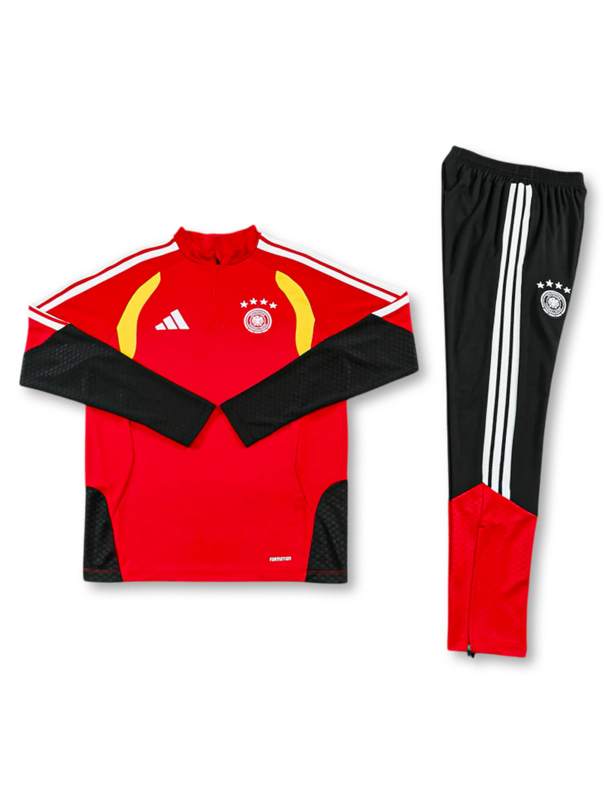 ドイツ代表 26/27 トレーニングトップ 正面 レッド×イエロー弧形切替