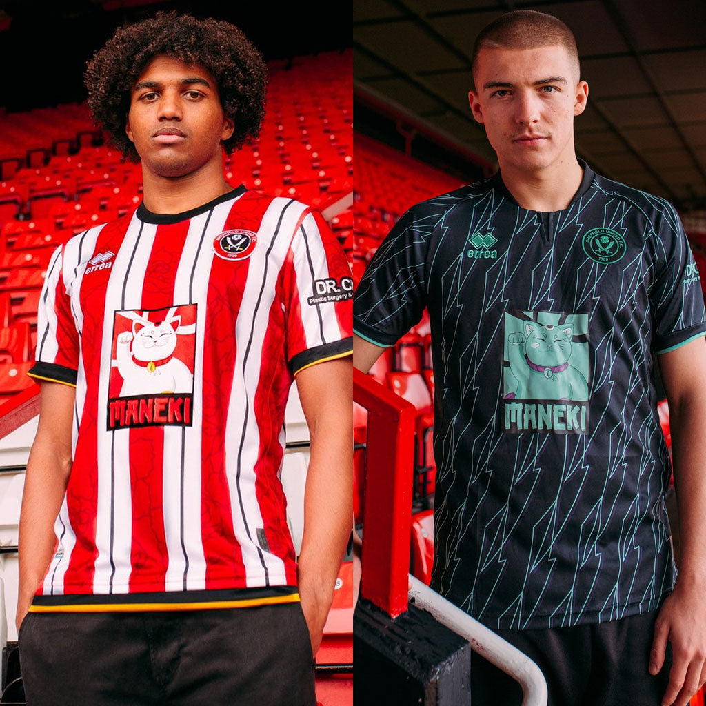 招き猫モチーフが映える、シェフィールド・ユナイテッド 特別仕様ユニフォーム
