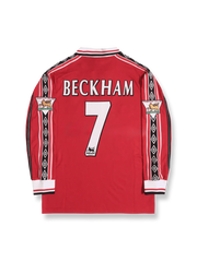  1998-1999シーズン マンチェスター・ユナイテッド 7番ベッカムレトロユニフォームの正面画像