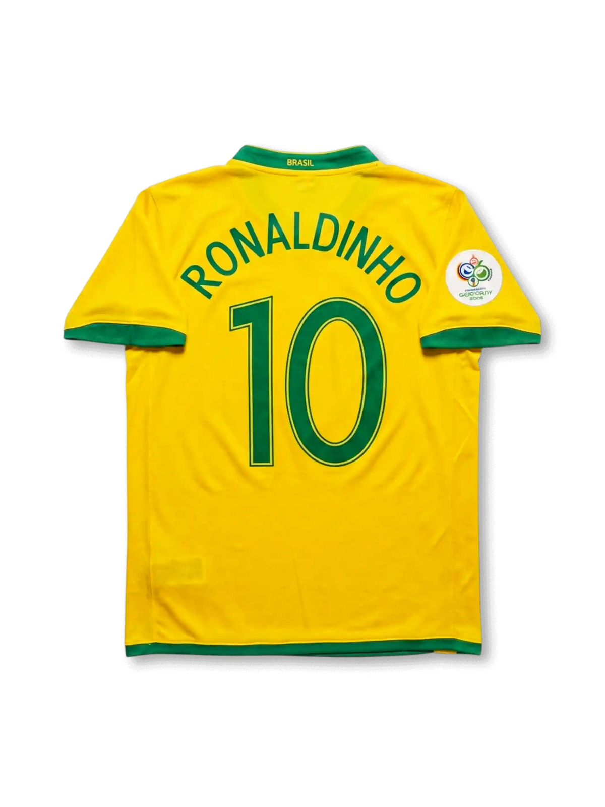 ドイツW杯 新品/タグ付き】2006 ロナウジーニョ ホームユニフォーム ブラジル代表 【レア出品】2006年シーズン ブラジル代表 【L ロナウジーニョ ウェア