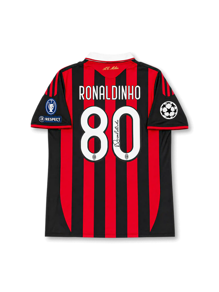 2009ー2010 AC MILAN ホーム　ロナウジーニョ ユニフォームセット 2009-10 ACミラン ホーム シグネチャープリントエディション
